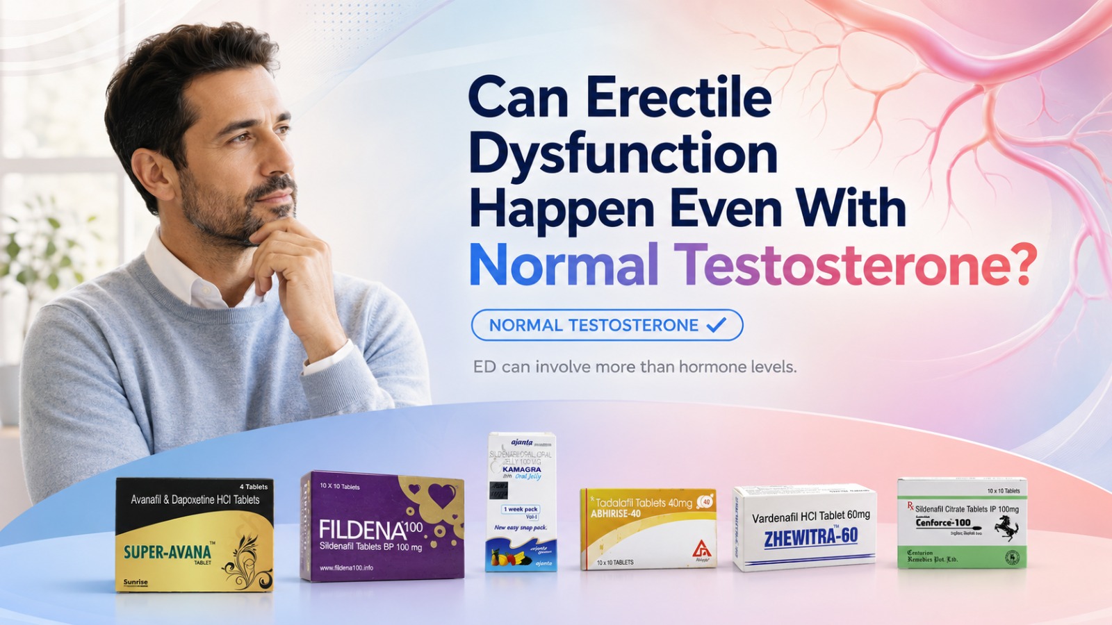 Can Erectile Dysfunction Happen Even With Normal Testosterone?